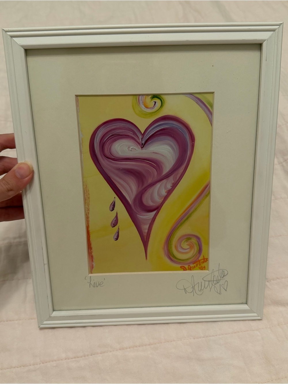 Framed Purple Heart Art Print By The Heart Artist Signed